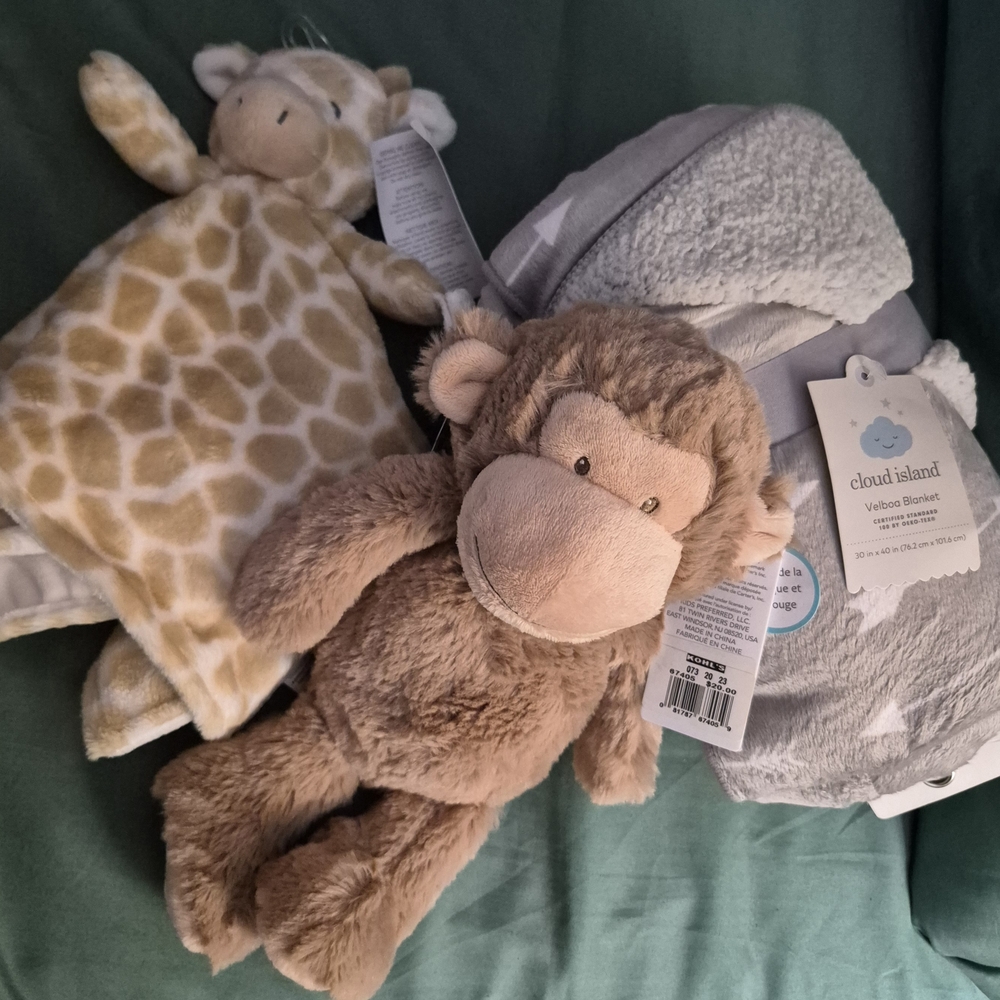 Carter's Plush Giraffe and Monkey Set